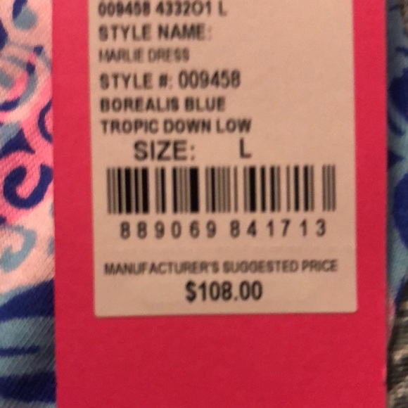 NWT Lily Pultizer Marlie Dress Borealis Blue Tropic Down Under - Picture 8 of 8